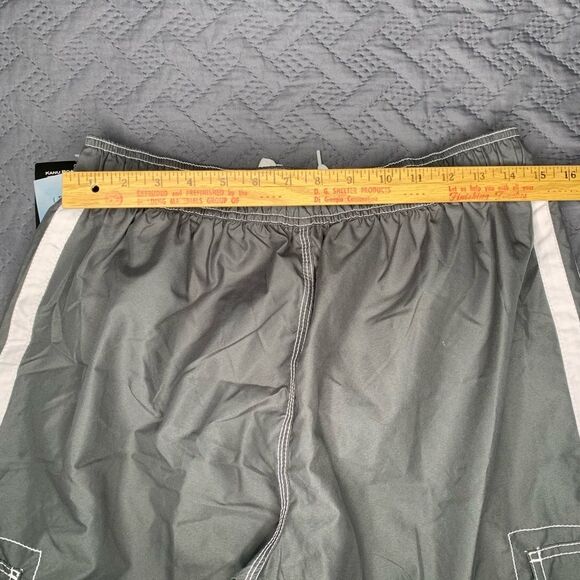 Kanu Surf Gray Swim Shorts with White Trim - Picture 5 of 6